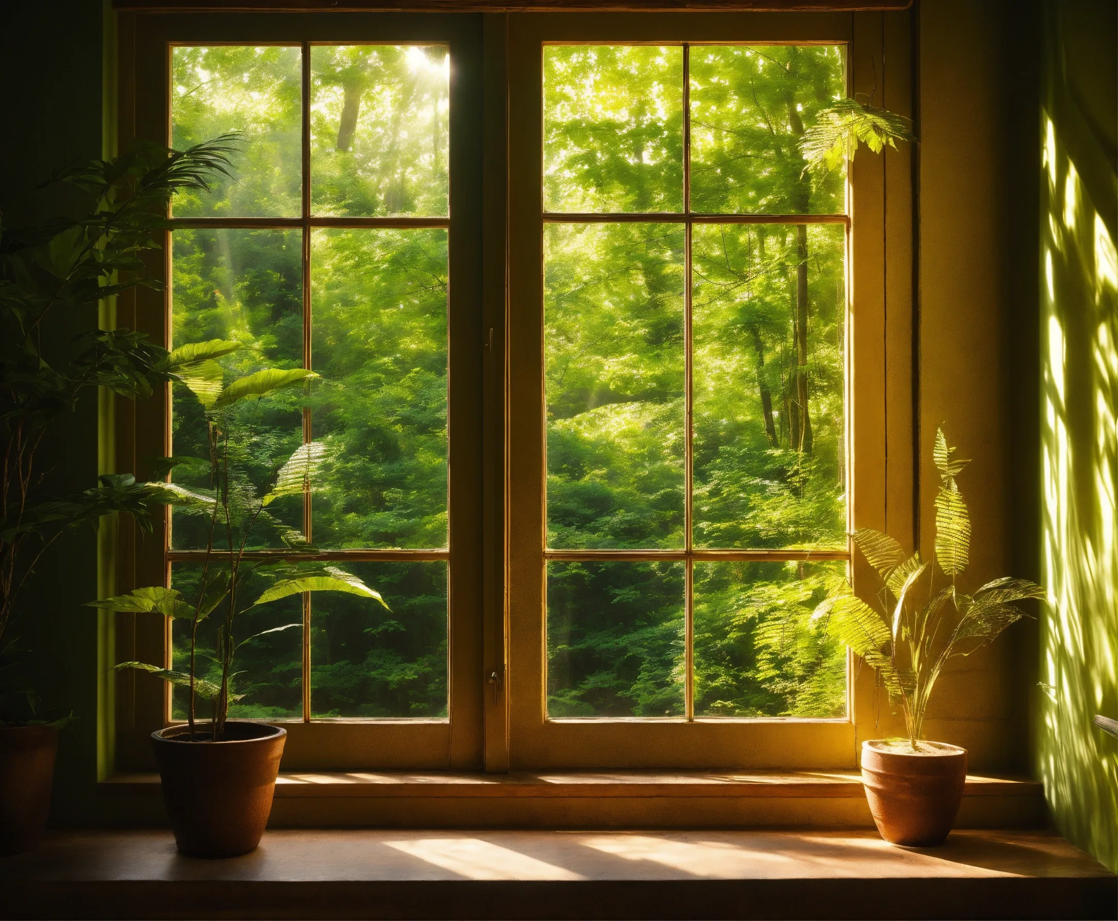 Peaceful bedroom with soundproof windows